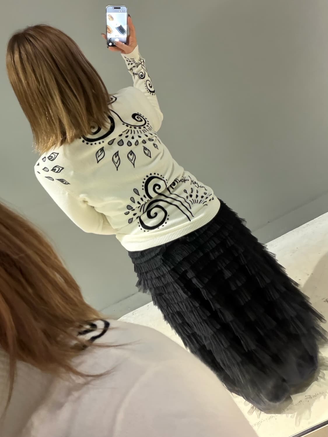 Hiroko kitajima printing knit zip-up 상품이미지4