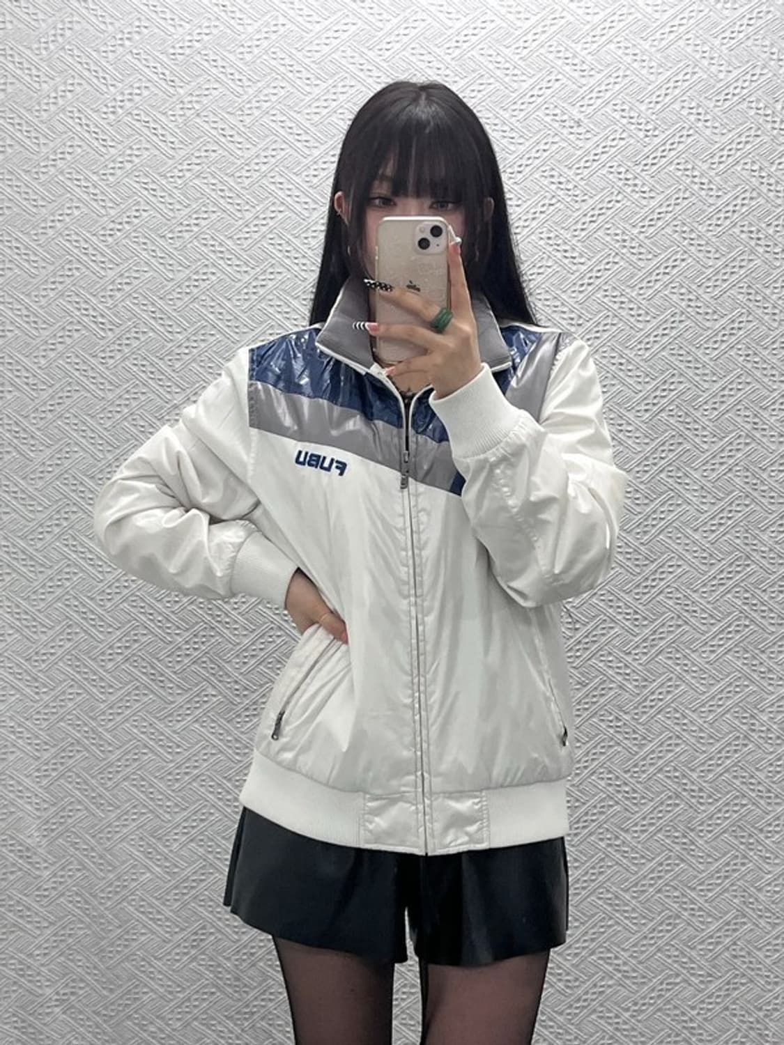 푸부 올드스쿨 레트로 빈티지 배색 바람막이 자켓 L C10275 상품이미지2