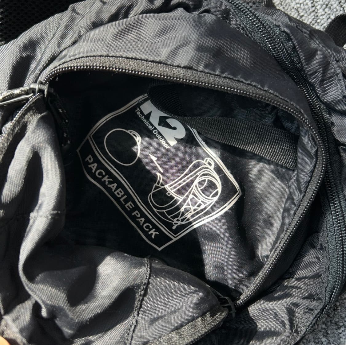 k2 블랙 나일론 미니 백팩 상품이미지4