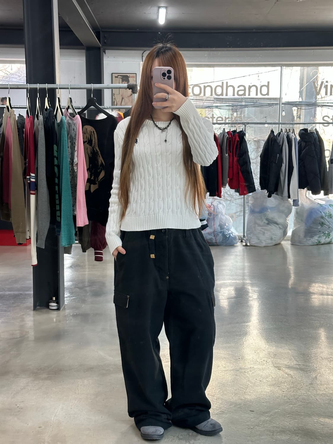 폴로랄프로렌 케이블 니트 화이트 상품이미지3