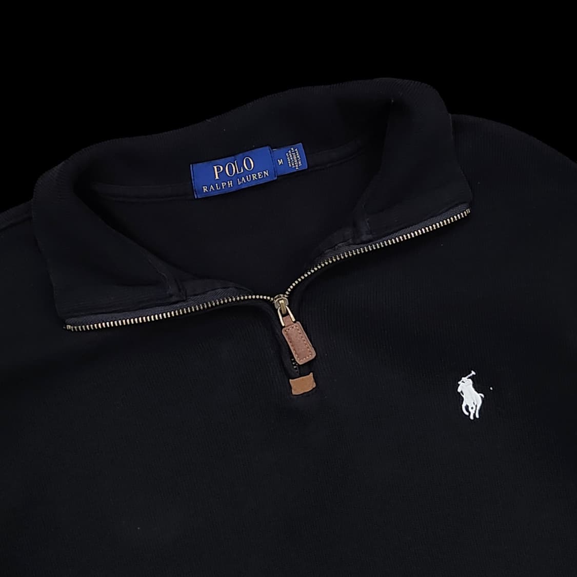 폴로랄프로렌 신형탭 블랙 반집업 코튼 니트 상품이미지5