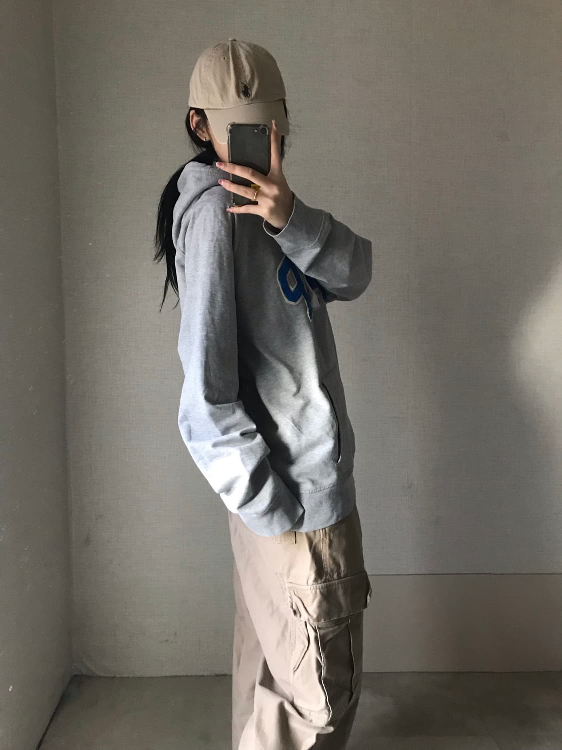 갭 그레이 후드티 상품이미지4