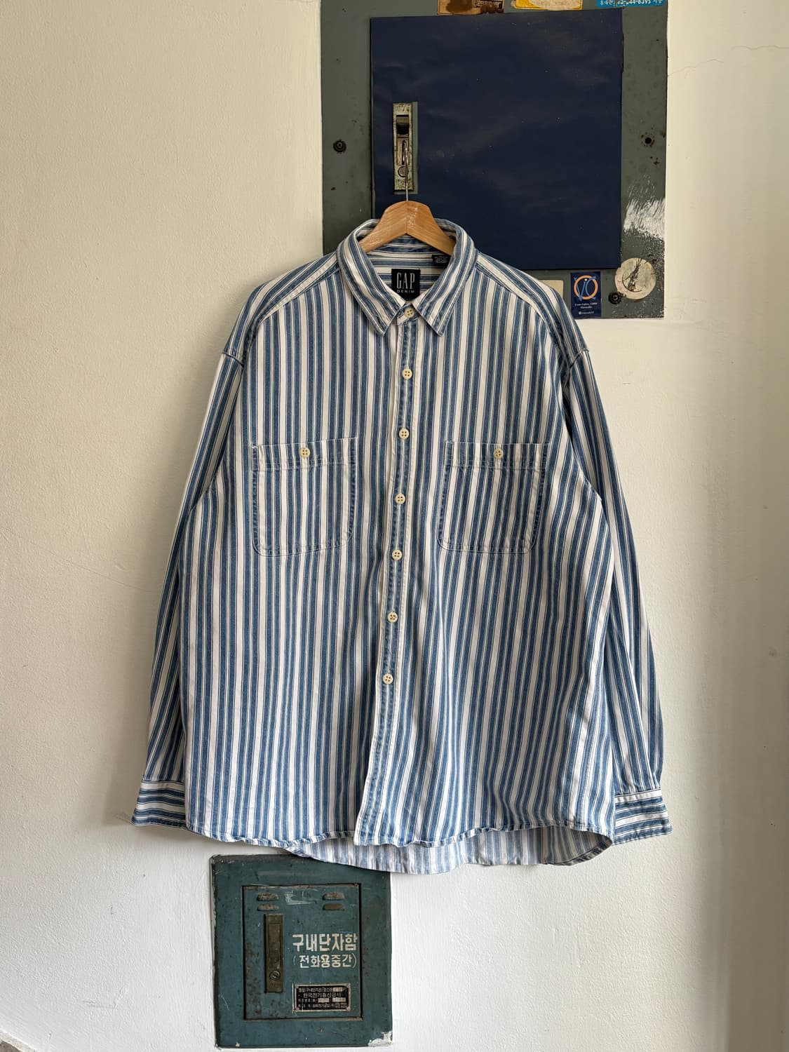 OLD GAP Denim Stripe Shirt 상품이미지1