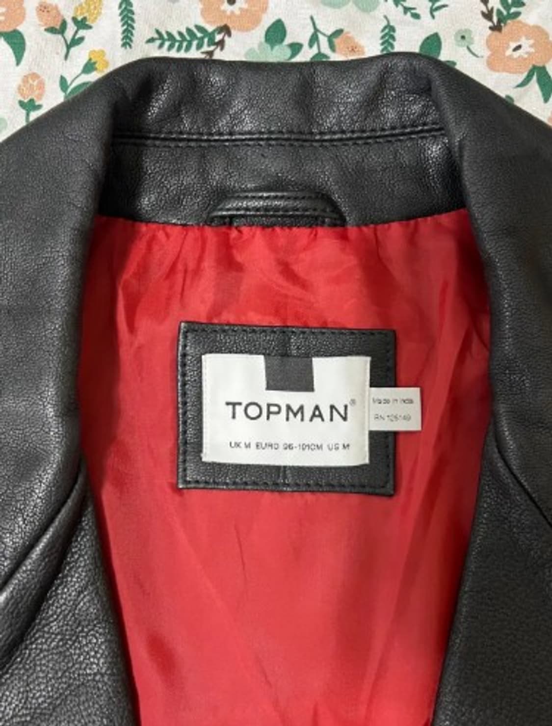 수입) 탑맨(TOPMAN) 남성 레더자켓 라이더자켓 100 상품이미지5