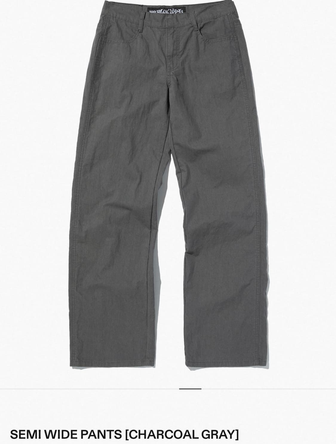 Suade semi wide pants charcoal gray 상품이미지6