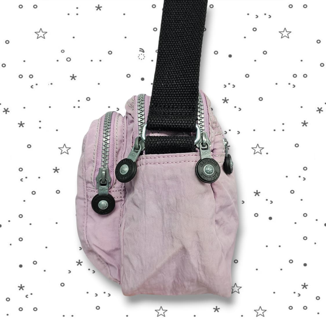 Kipling 키플링 연보라 멀티포켓 나일론 크로스백 상품이미지4