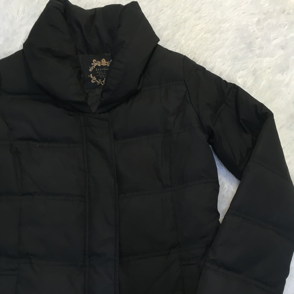 빈티지 로즈 블랙 롱 패딩 y2k 스트릿 갸루 펑키 일본빈티지728 상품이미지3