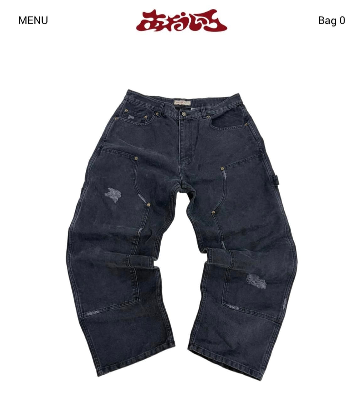 [3] 아오이로 TRSC VTG 더블니 팬츠 올드 네이비 상품이미지1