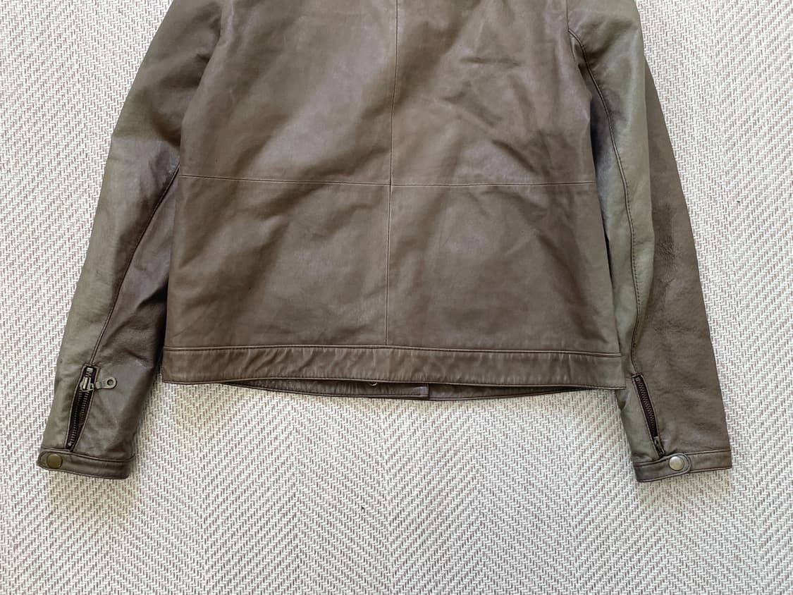 빈티지 싱글라이더  브라운 돈피 레더 자켓  상품이미지7