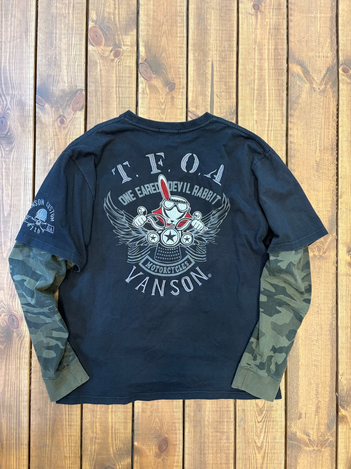 밴슨 카모 레이어드 티셔츠 상품이미지7