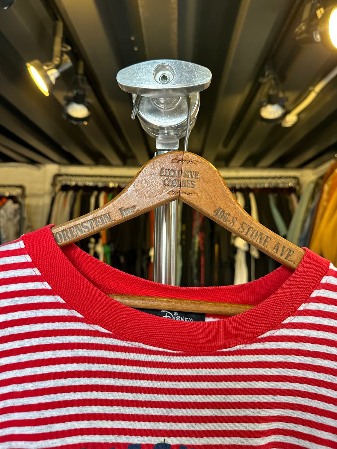 90s 디즈니 미키마우스 스트라이프 티셔츠 made in usa 상품이미지2