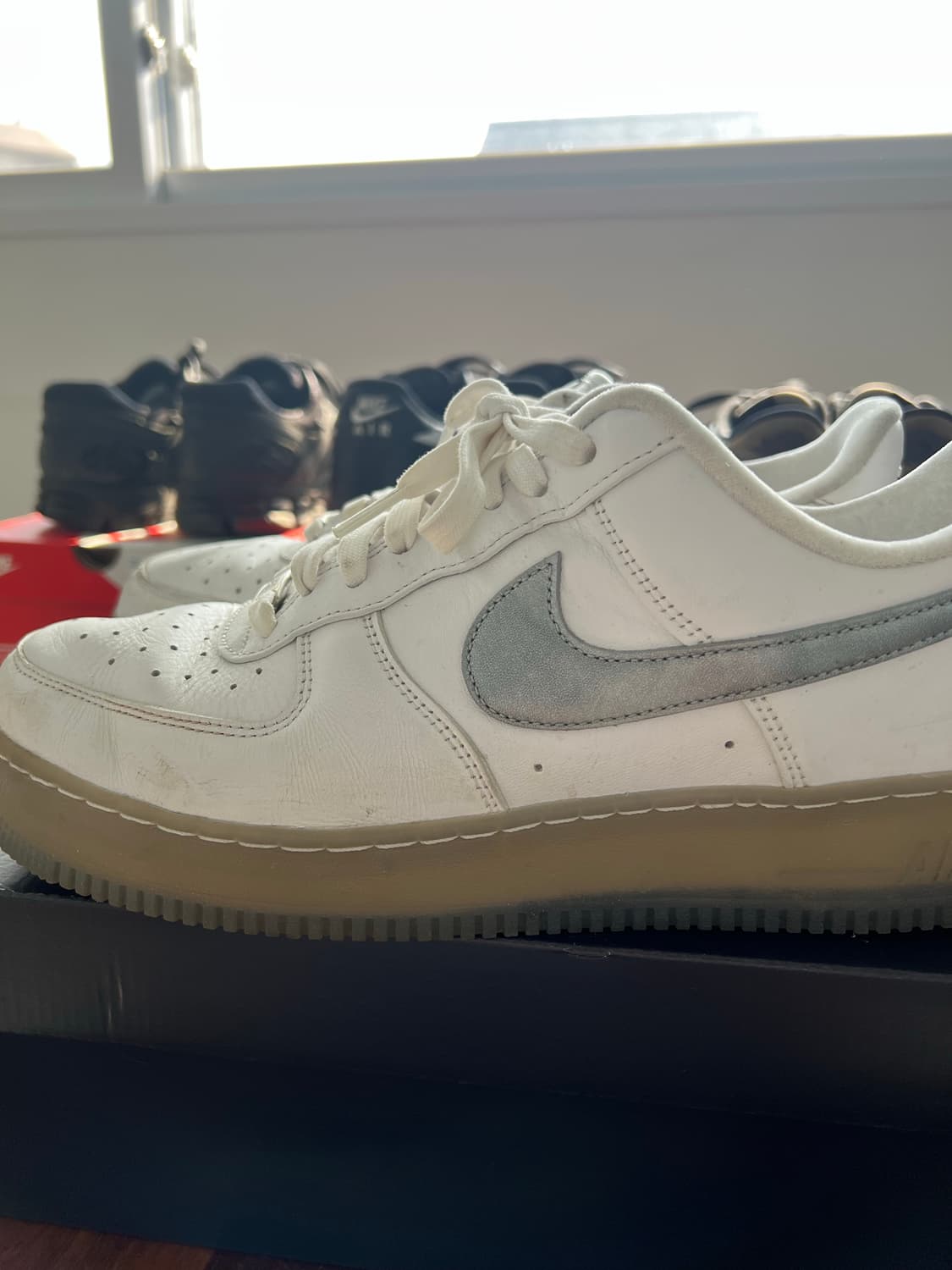 나이키 에어포스 프리미엄 메탈릭 실버 290 상품이미지4