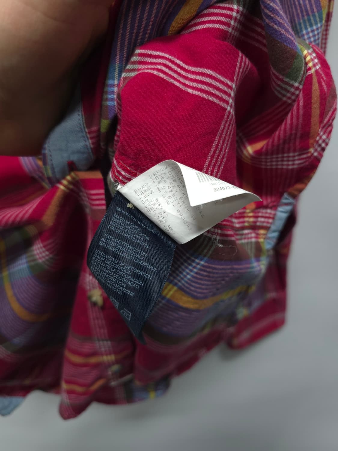 타미힐피거 여성 슬림핏 레드 체크 셔츠(66~66반) 상품이미지6