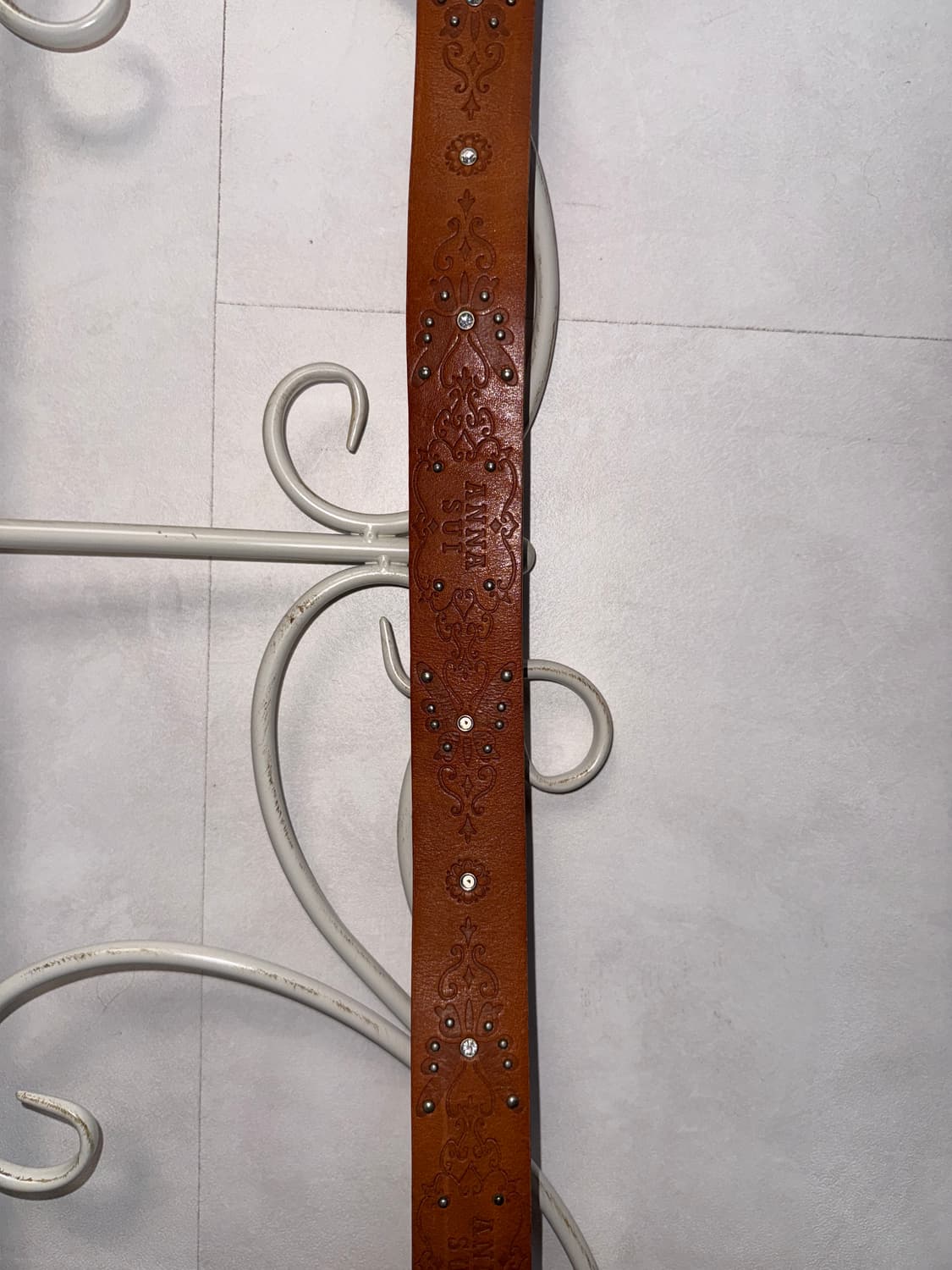 Anna Sui brown oriental fairy cubic belt 상품이미지5