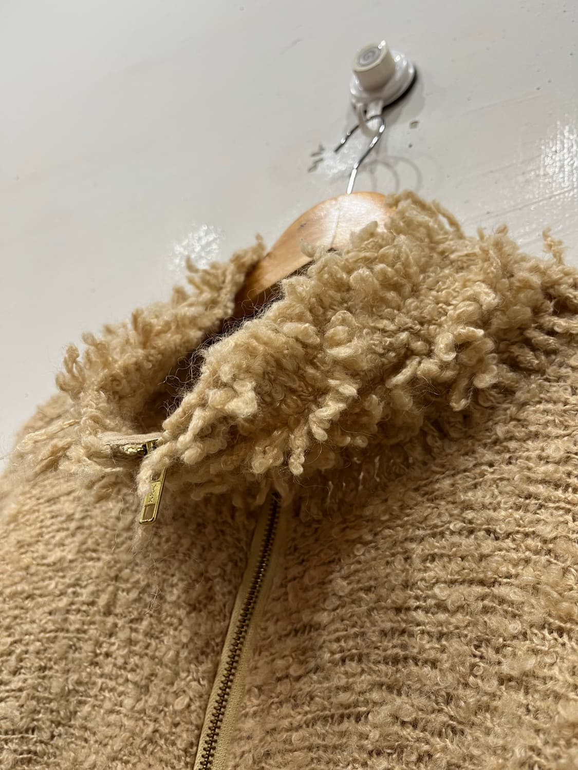 LATENDA 울 푸들 니트집업 우먼즈 상품이미지4