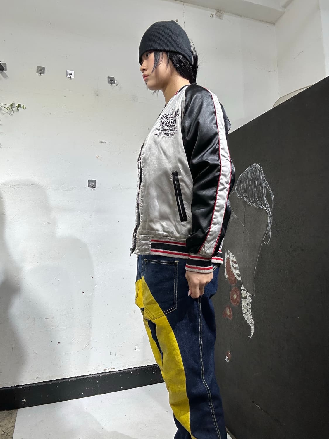 일본빈티지 Fgashtash 용 자수 스카잔 L  상품이미지2