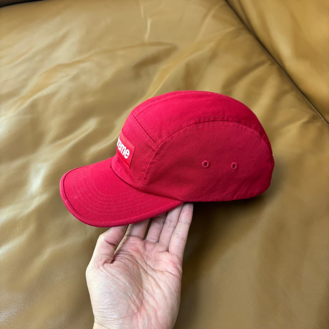 Supreme 슈프림 25ss 워시드 레드 캠프캡 모자 (Red) 상품이미지4