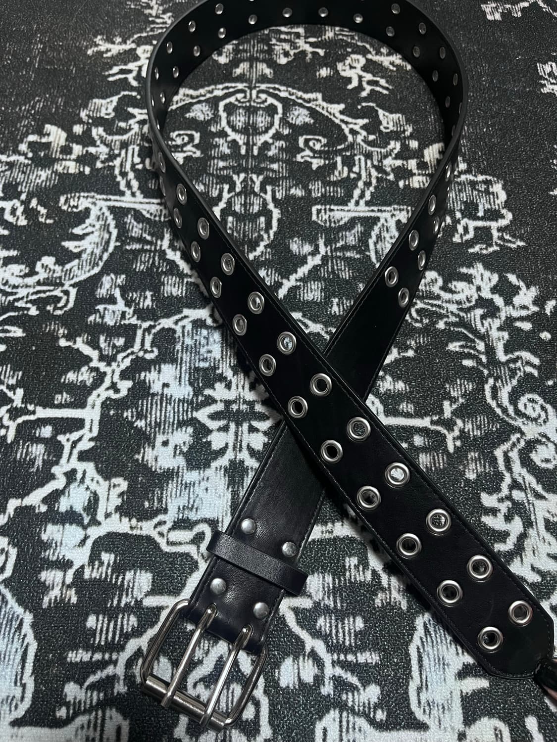 아일렛 블랙 레더 벨트 (새상품) 상품이미지3