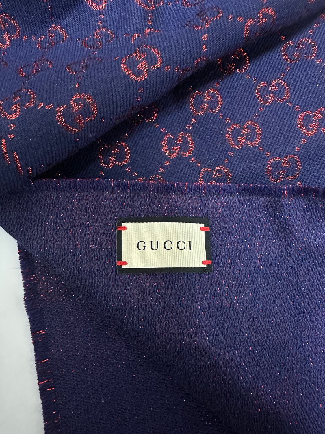 구찌 메탈릭 GG 울 머플러 상품이미지4