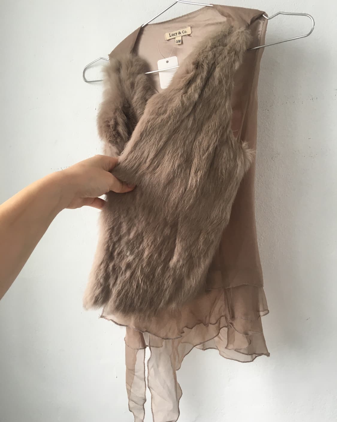 Unbalanced fairy mood fur vest 상품이미지3