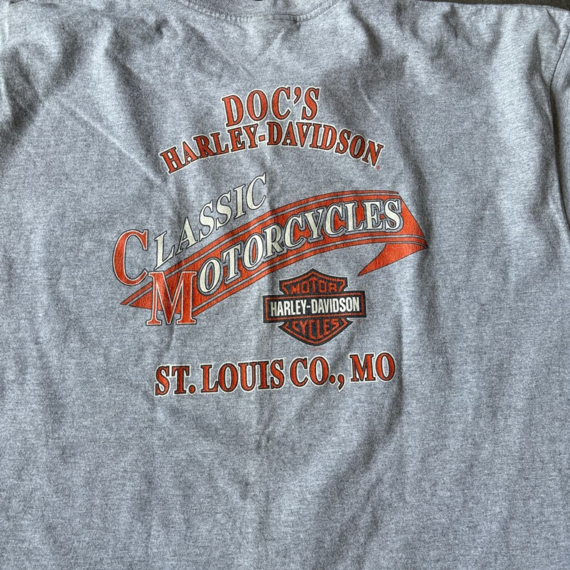 할리데이비슨 미국 생산 그레이 플레임 긴팔 티셔츠 상품이미지10