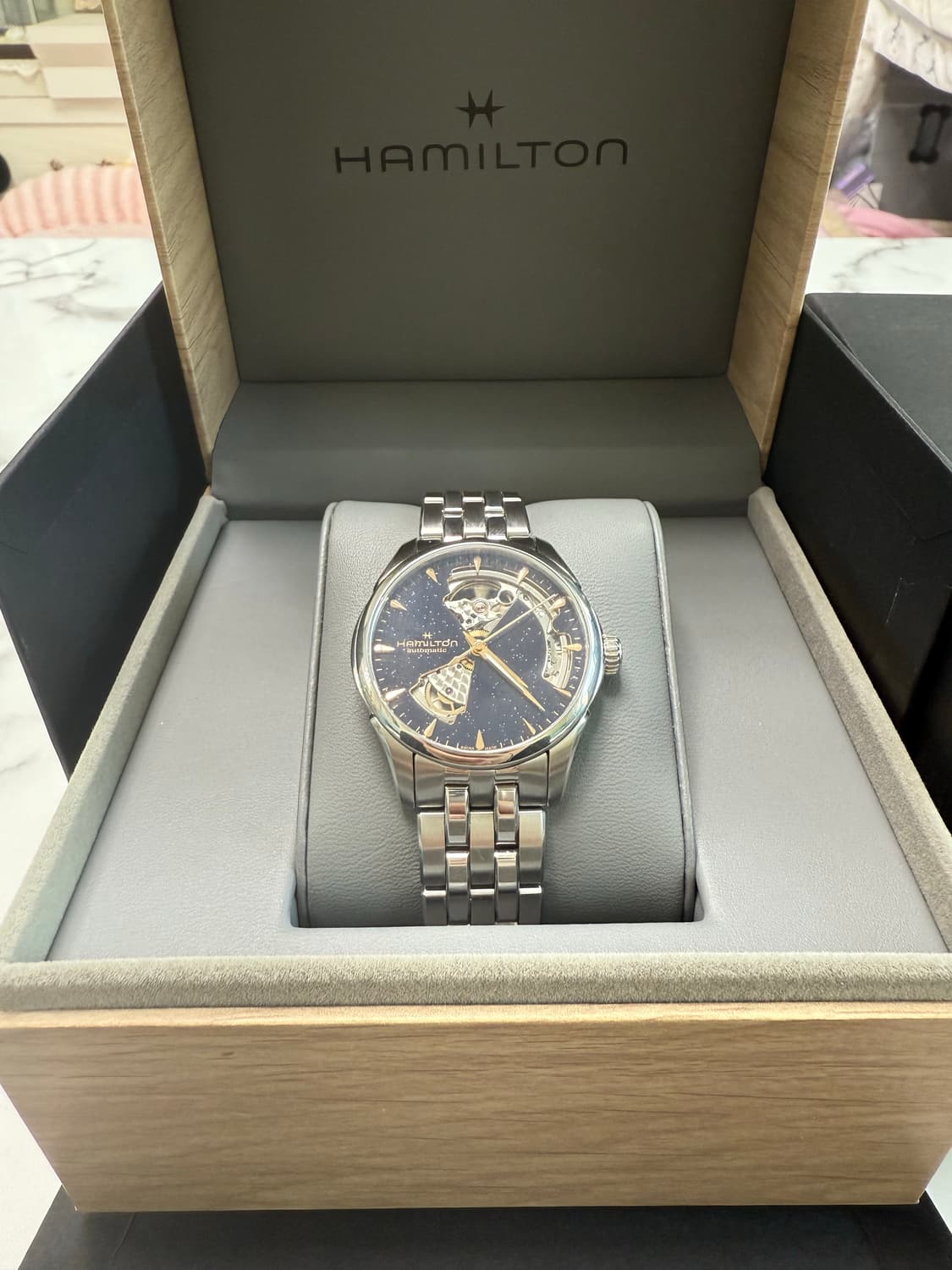 해밀턴 재즈마스터 신상! 36m오픈하트 미드나잇블루 상품이미지3