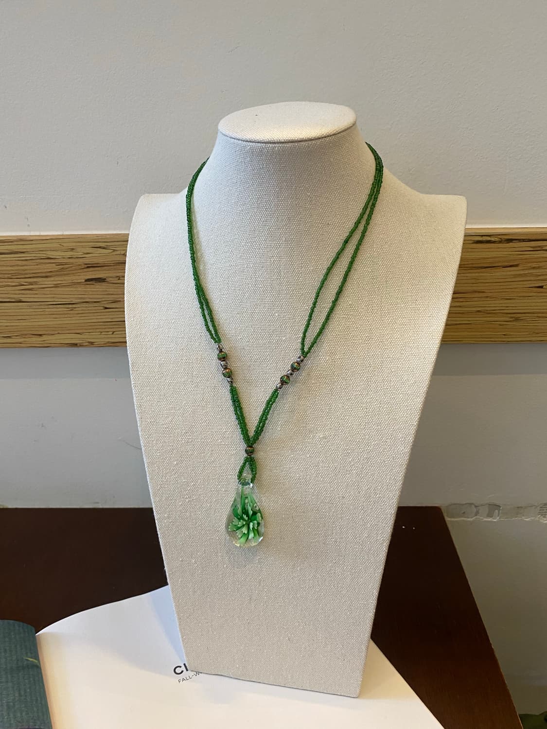 빈티지 그린 드롭 비즈 목걸이 상품이미지5