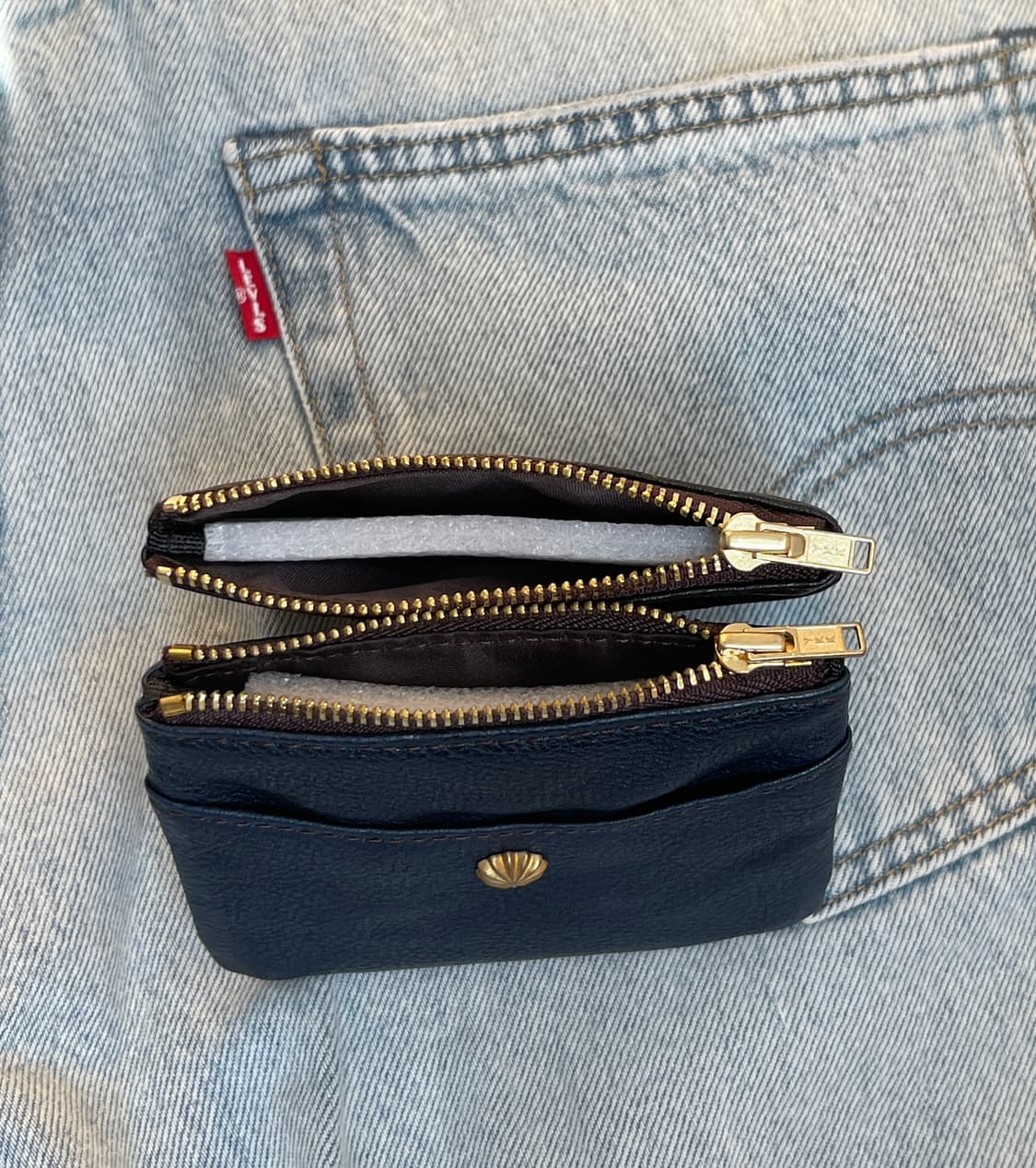 빈티지 리벳 미니 가죽지갑 상품이미지6