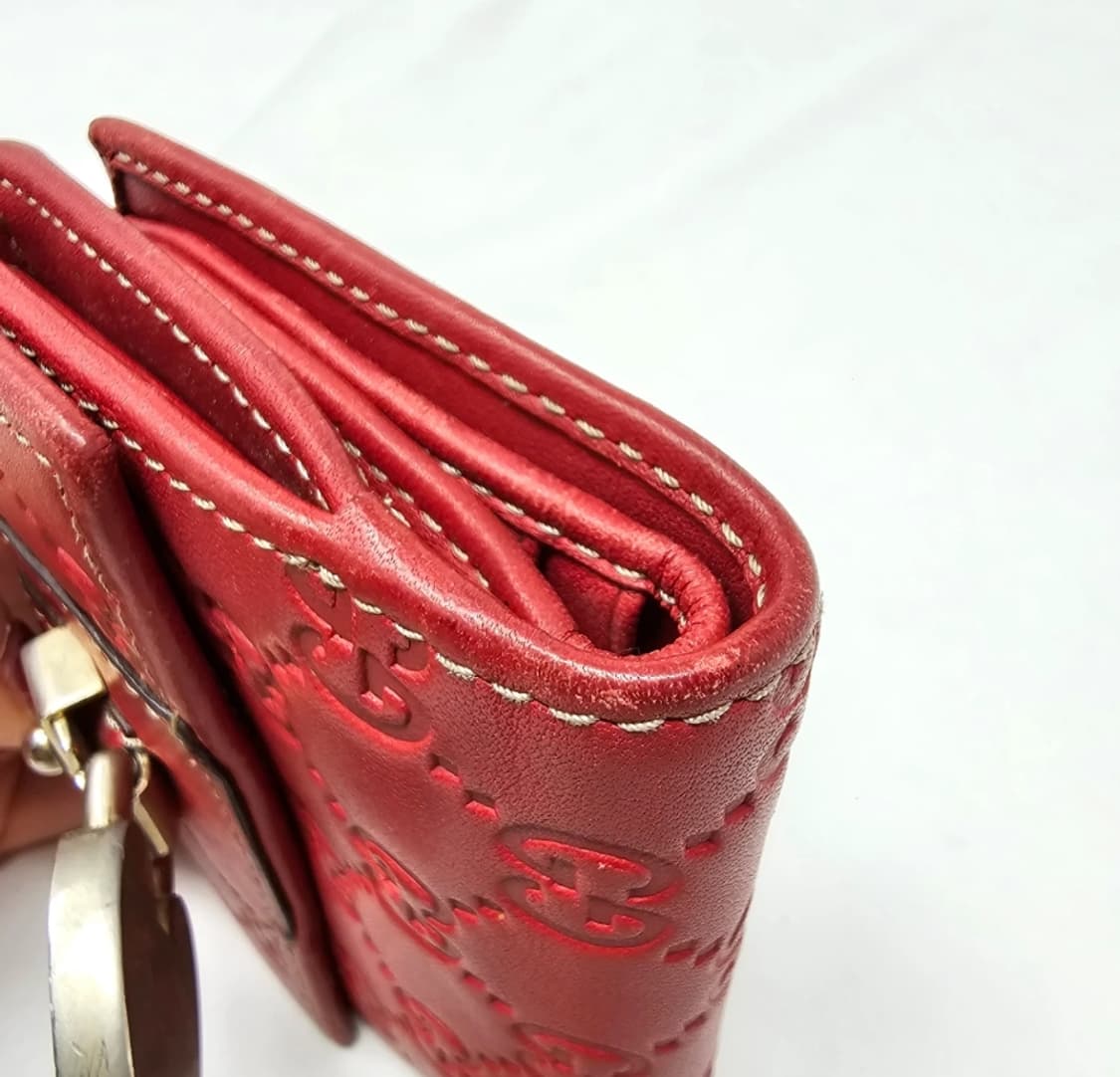 구찌 시마 하트 자물쇠 반지갑 레드 상품이미지9