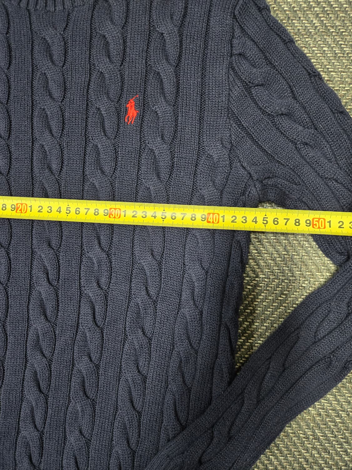 폴로 랄프로렌  케이블 니트 코튼 스웨터 네이비 상품이미지6