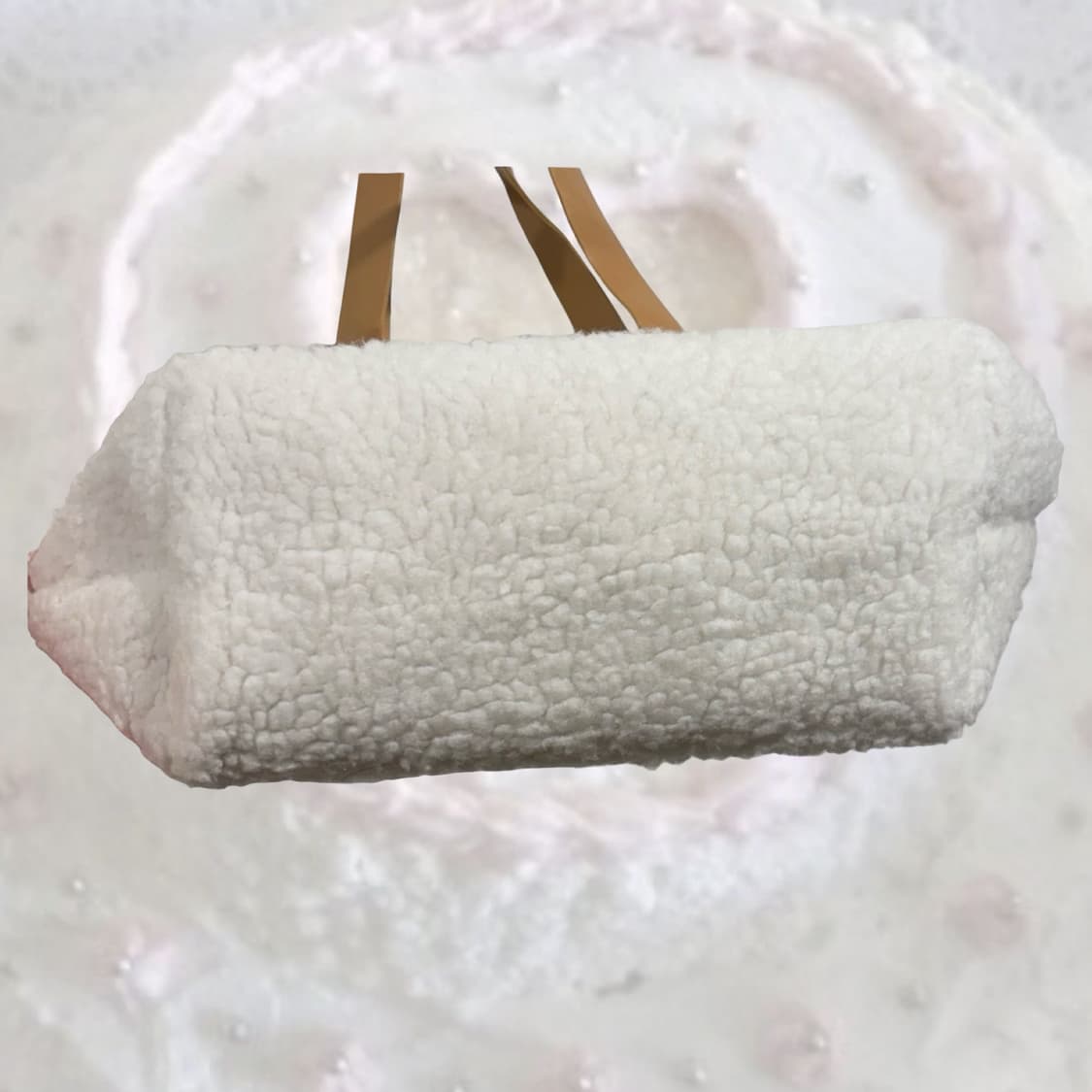 S'MORE 일본 빈티지 화이트 플리스 뽀글이 갸루 토트백 상품이미지5