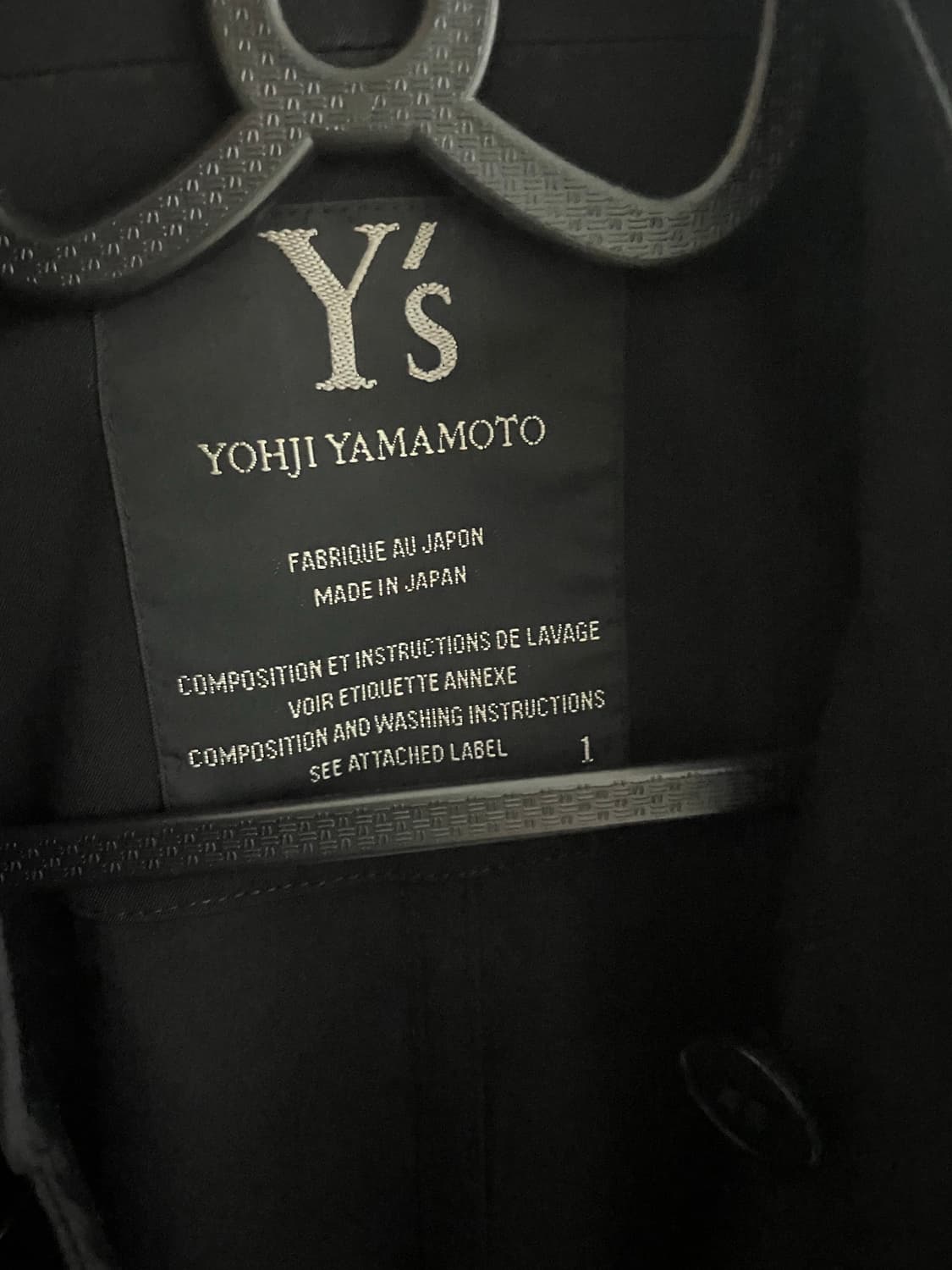 Y's Yohji Yamamoto asymmetry jacket 상품이미지6