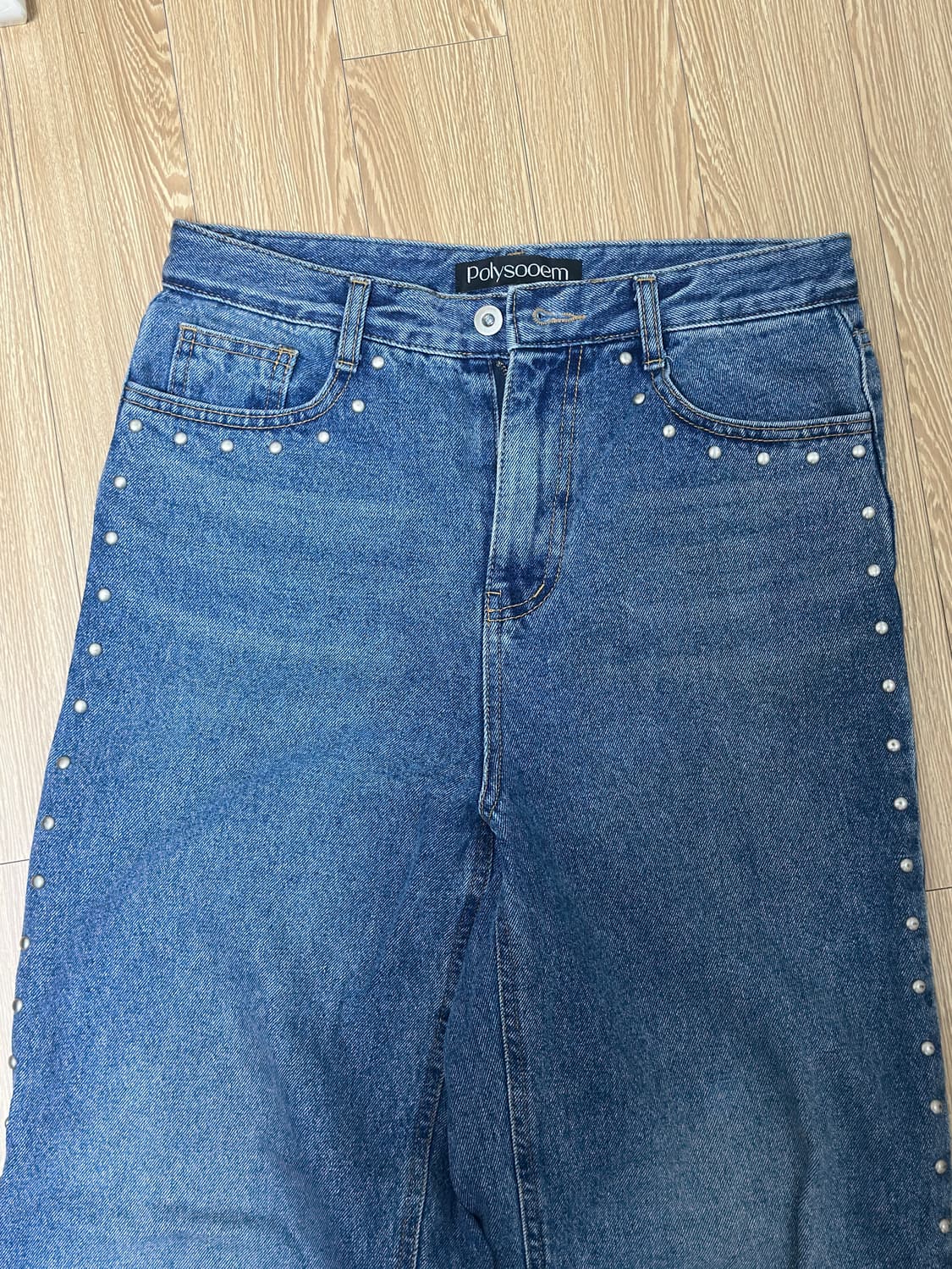 폴리수엠 스터드 데님진 상품이미지3