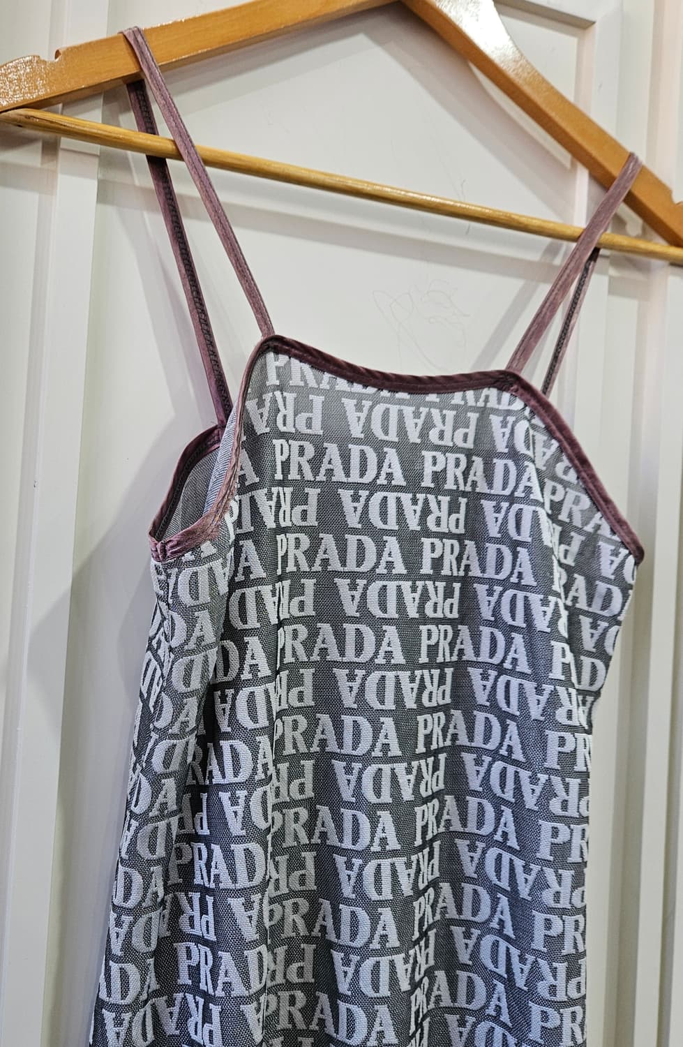 프라다(PRADA) 로고매니아 Y2K 슬립 원피스 상품이미지3