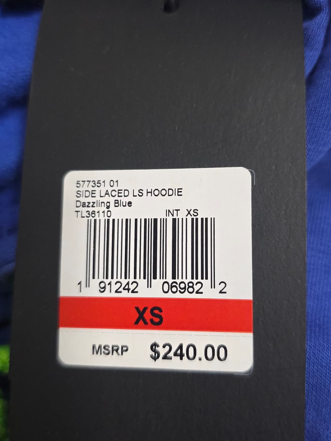 푸마 PUMA x 리한나 FENTY 사이드 레이스 언밸런스 후드티 블루  상품이미지5