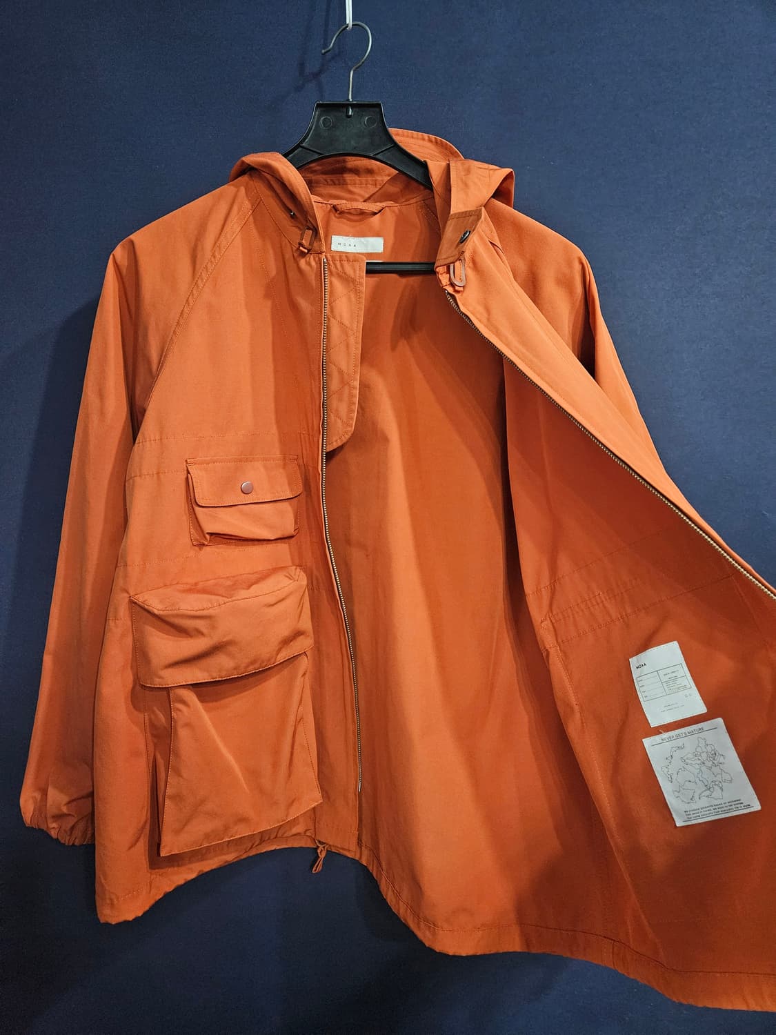 모아 오렌지 남성 세미오버핏 100~105 후드집업 자켓  상품이미지8