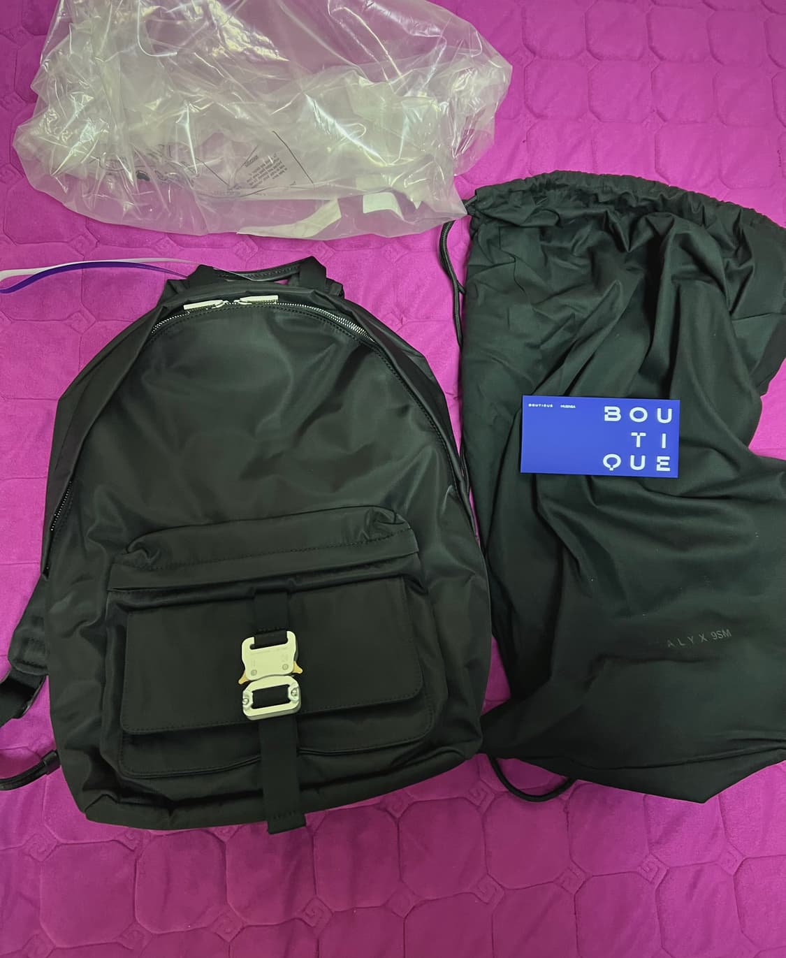 1017 알릭스 9SM 롤러코스터 버클 나일론 백팩 블랙 완전 새제품 상품이미지3