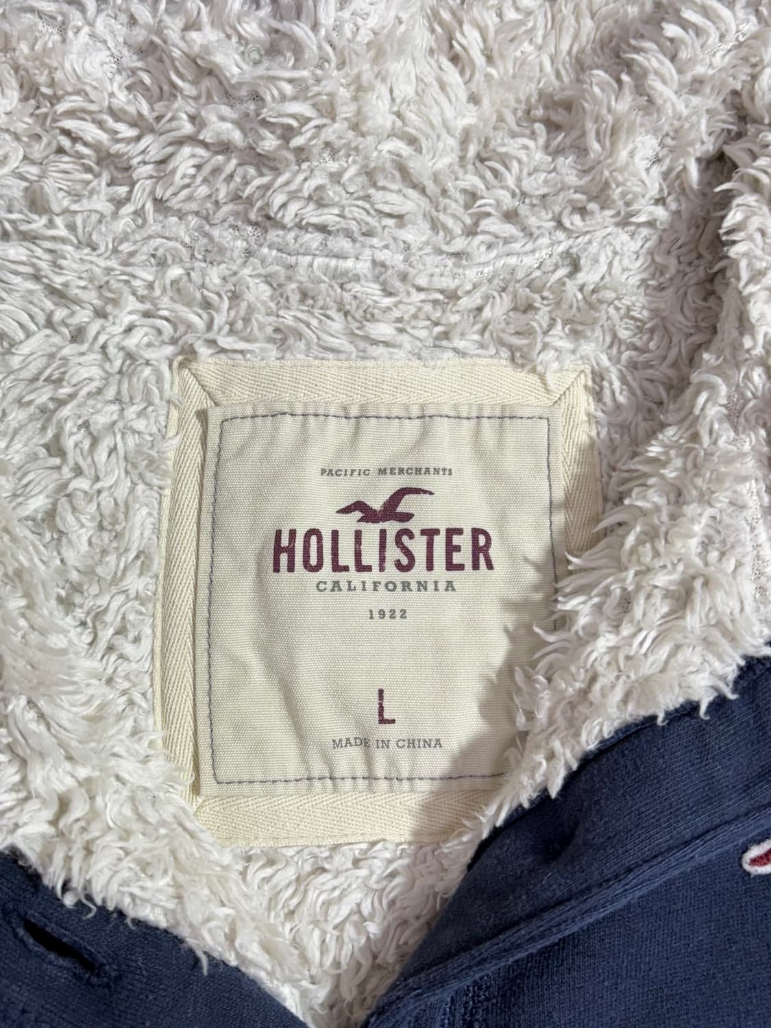 홀리스터 양털 네이비 버튼 후드집업  상품이미지6