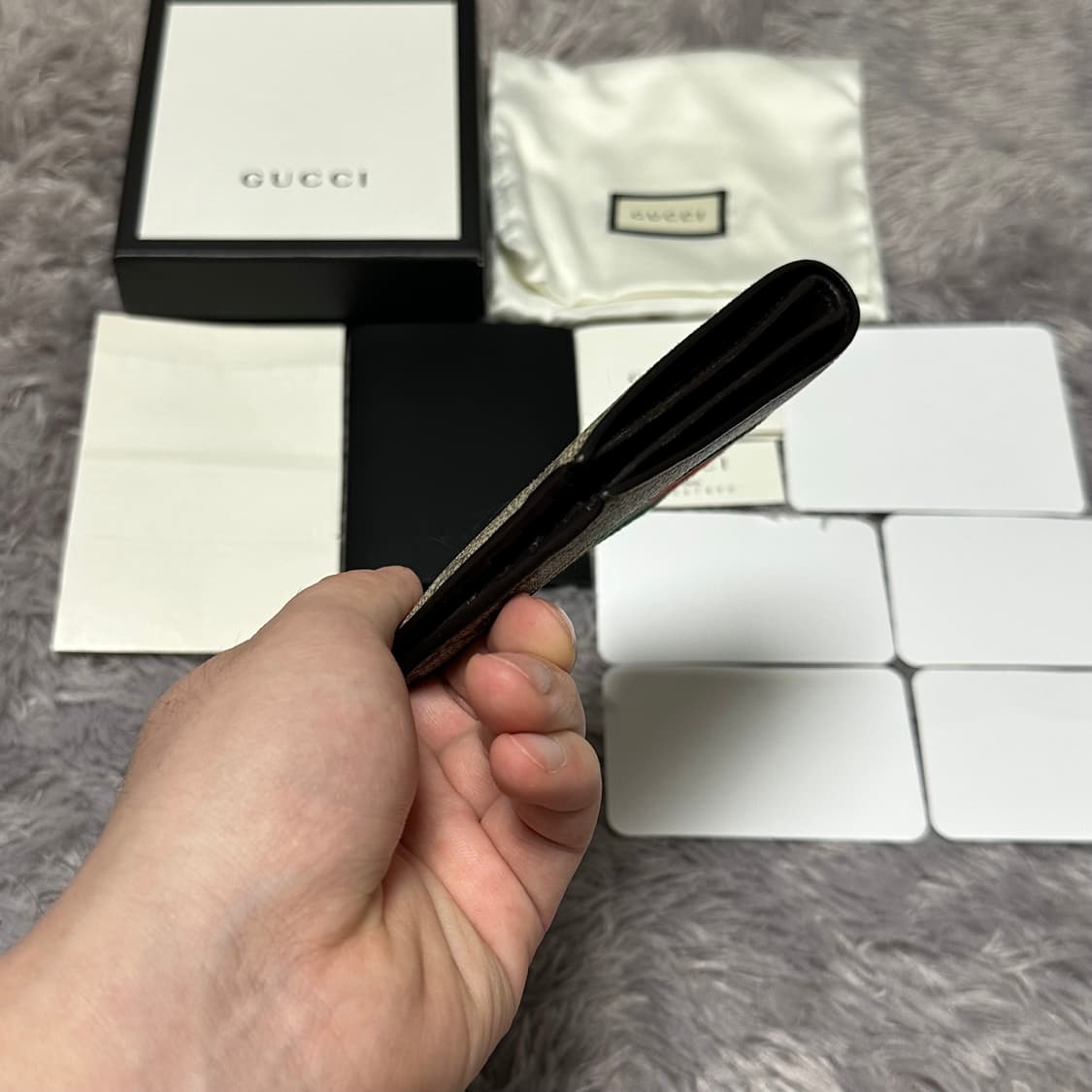 [풀구성] 구찌 GG 슈프림 웹삼선 반지갑 상품이미지7