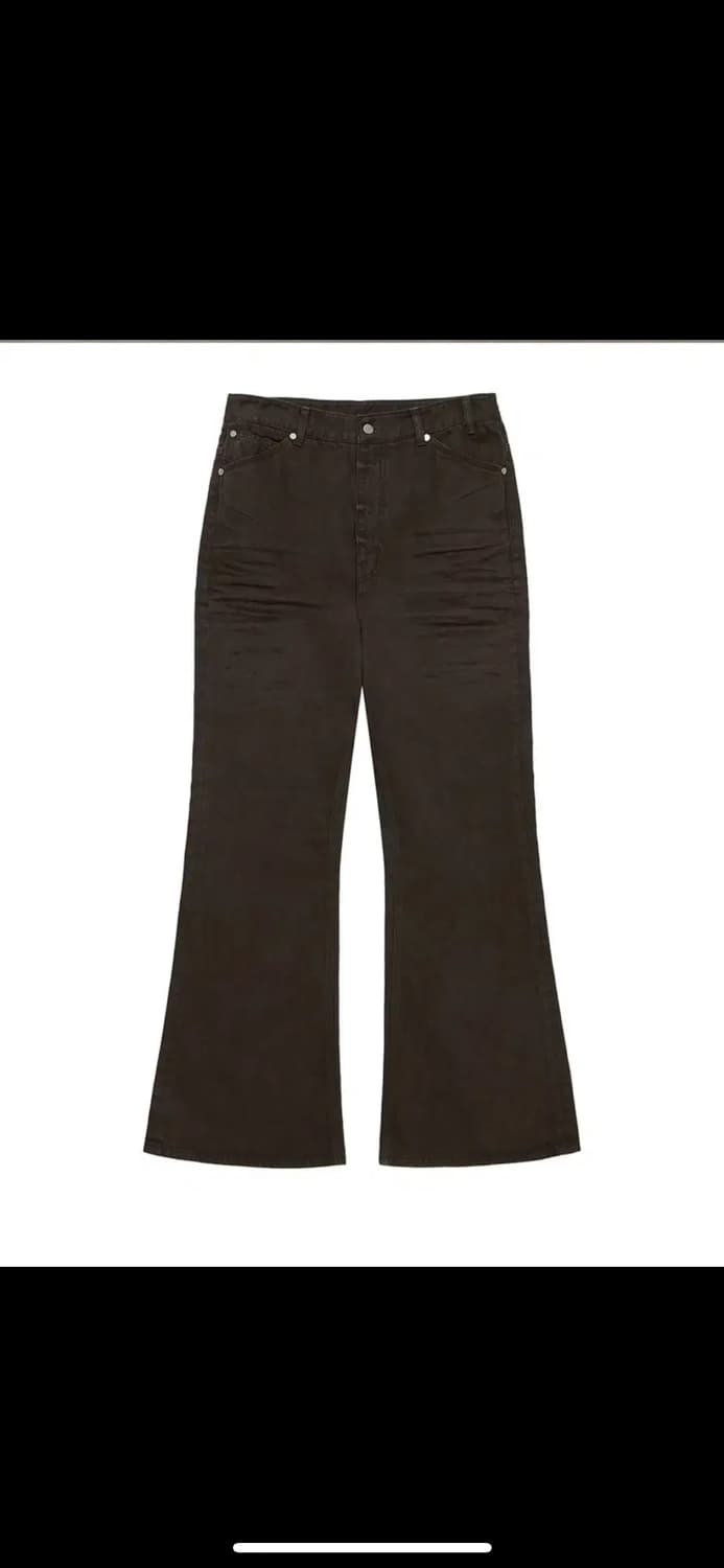 stu 플레어 데님팬츠 브라운 상품이미지1