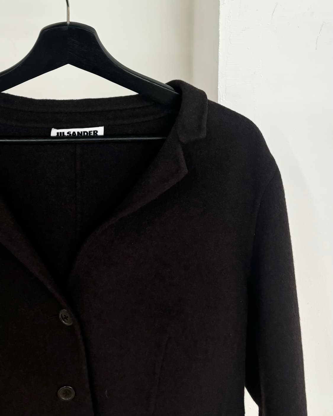 질 샌더 딥 브라운 캐시미어 크롭 자켓 상품이미지4