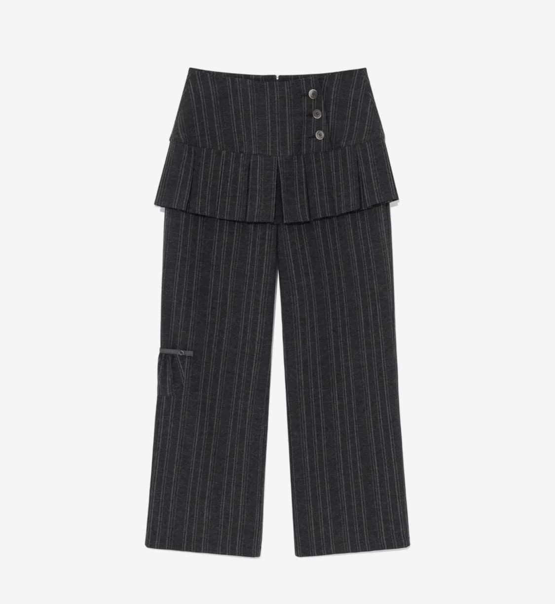 더콜디스트모먼트 스커트 레이어드 버튼 팬츠 L 상품이미지2