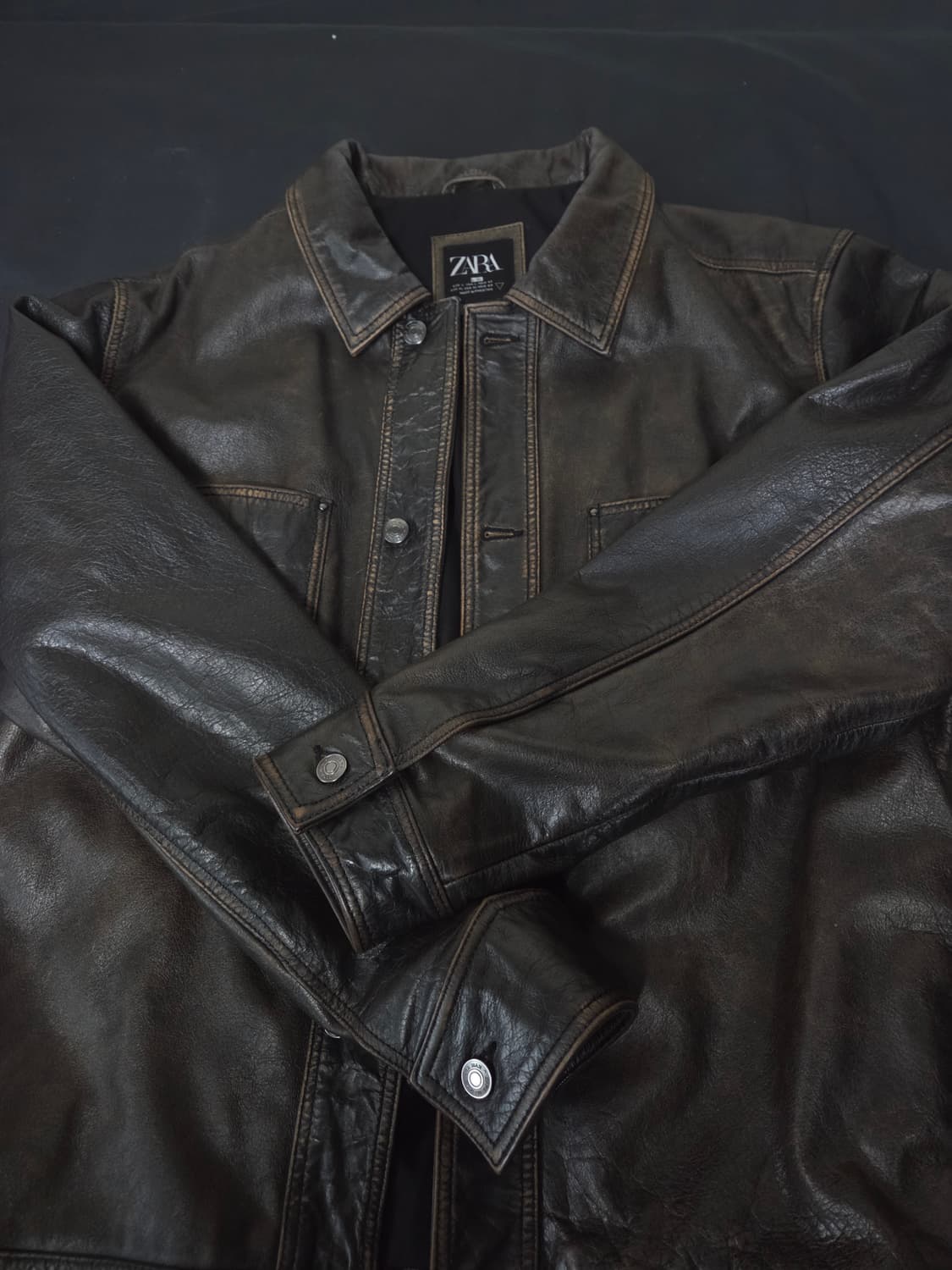 자라 버팔로 가죽자켓 L-XL 상품이미지3