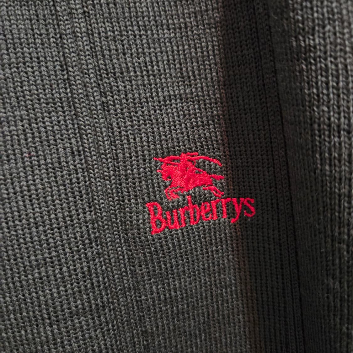 90's 버버리 코만도 스웨이드 엘보패치 울 니트 스웨터 상품이미지4