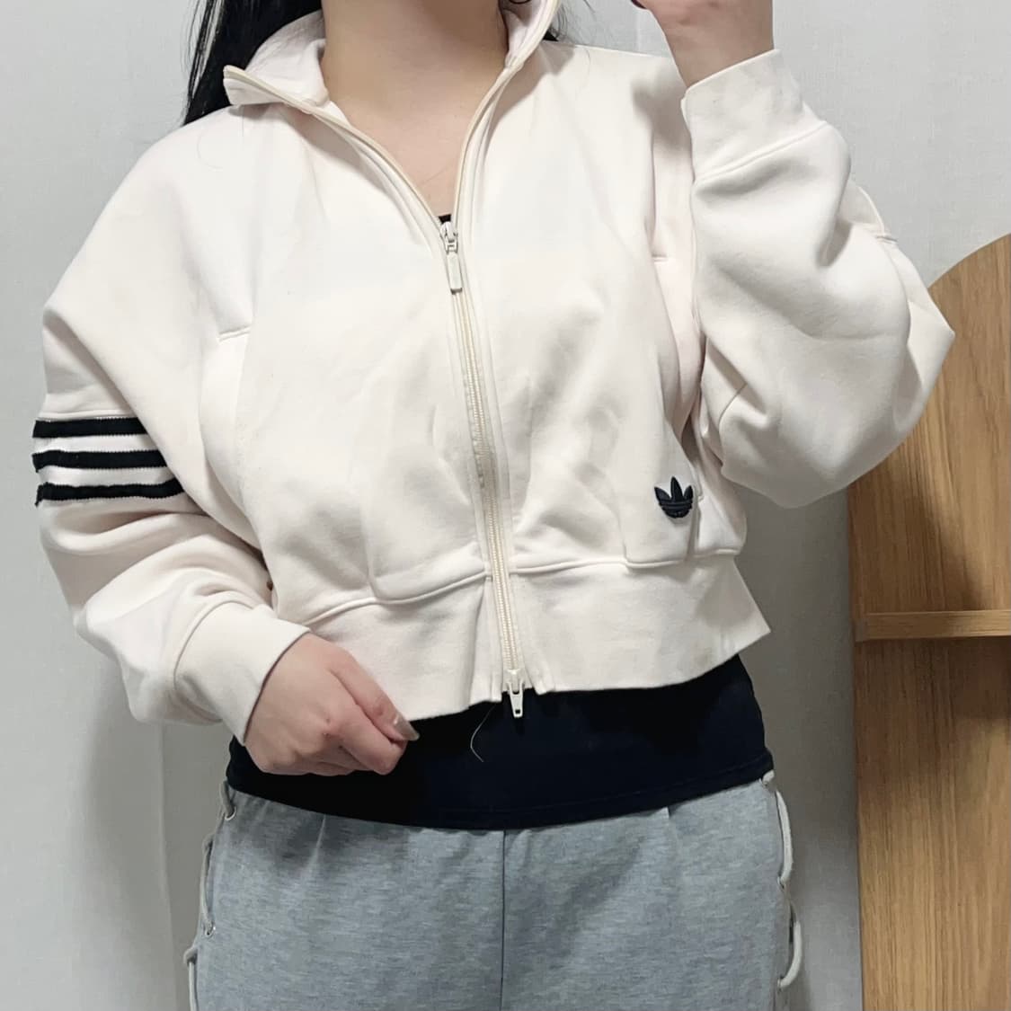 [정품] 아디다스 핑크베이지 트랙탑 투웨이 집업 [ M ] 상품이미지3