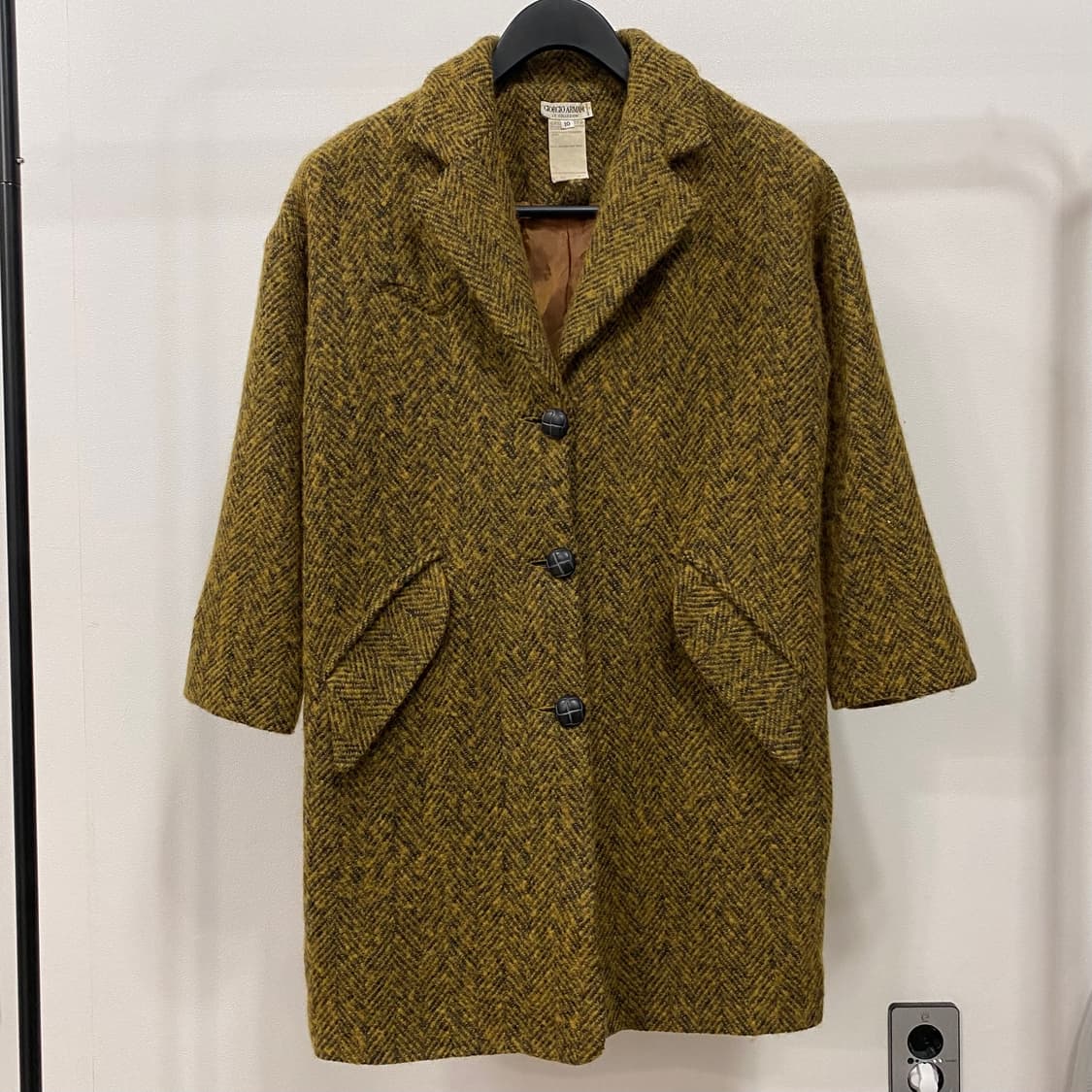 조르지오 아르마니 ITALY 헤링본 울 코트 상품이미지1