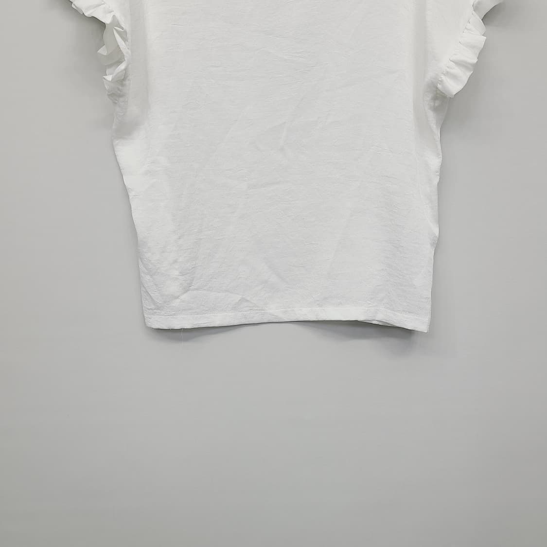 마쥬(Maje) 화이트 러플 소매 블라우스 탑 (사이즈 1) 상품이미지4