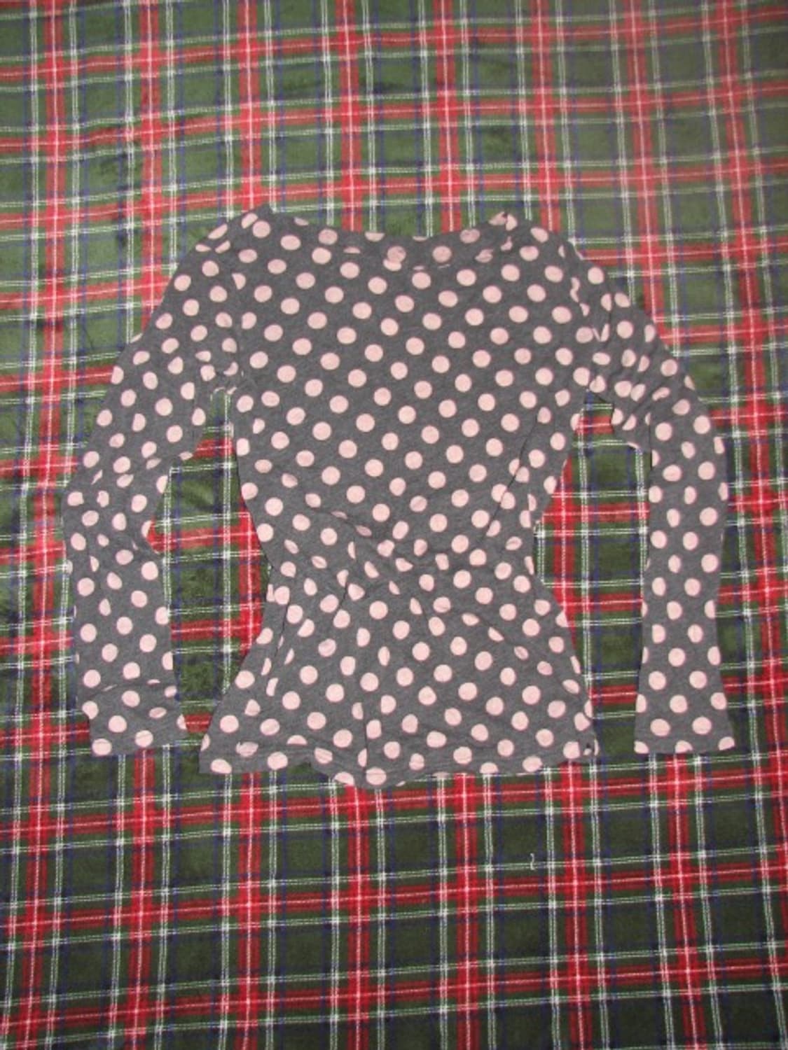 빈티지 도트 롱 슬리브리스 상품이미지1