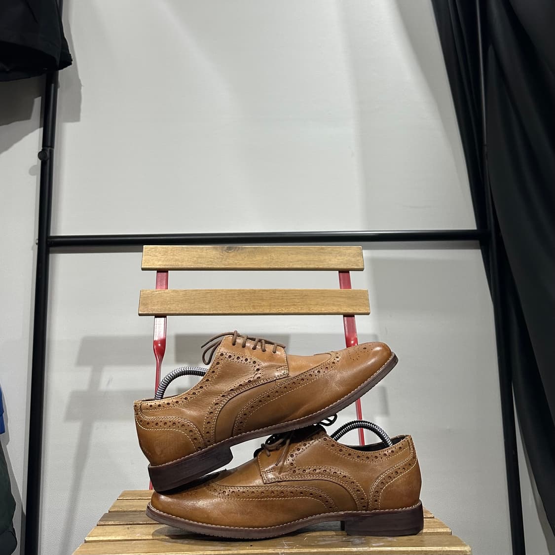 265) 락포트 구두 님성 남자 로퍼 브라운 윙팁 레더 상품이미지7