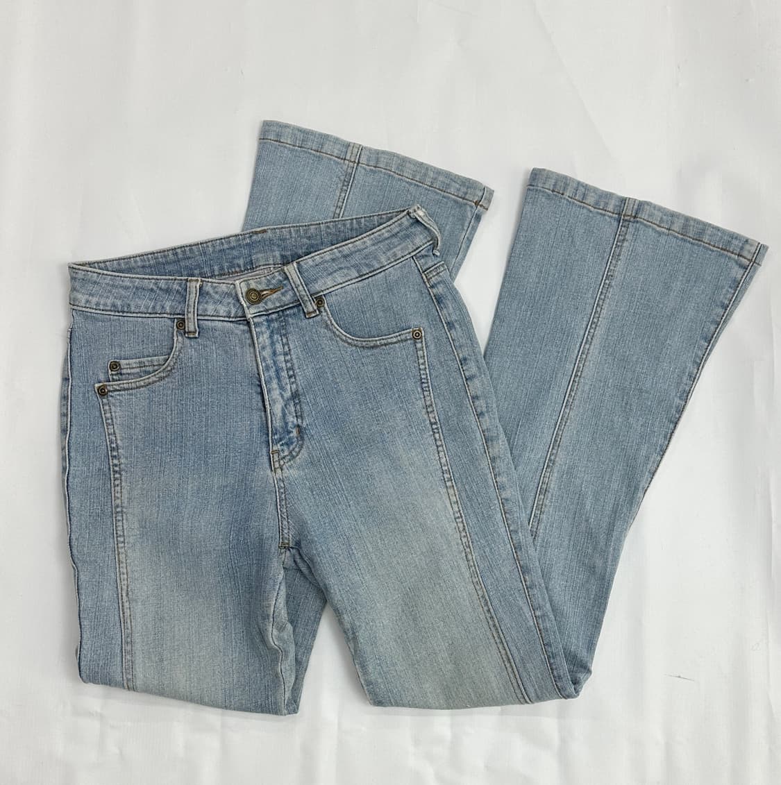 ⭐️재팬 빈티지 y2k 연청 워싱 부츠컷 팬츠 빈티지⭐ 데님 데코라 상품이미지6